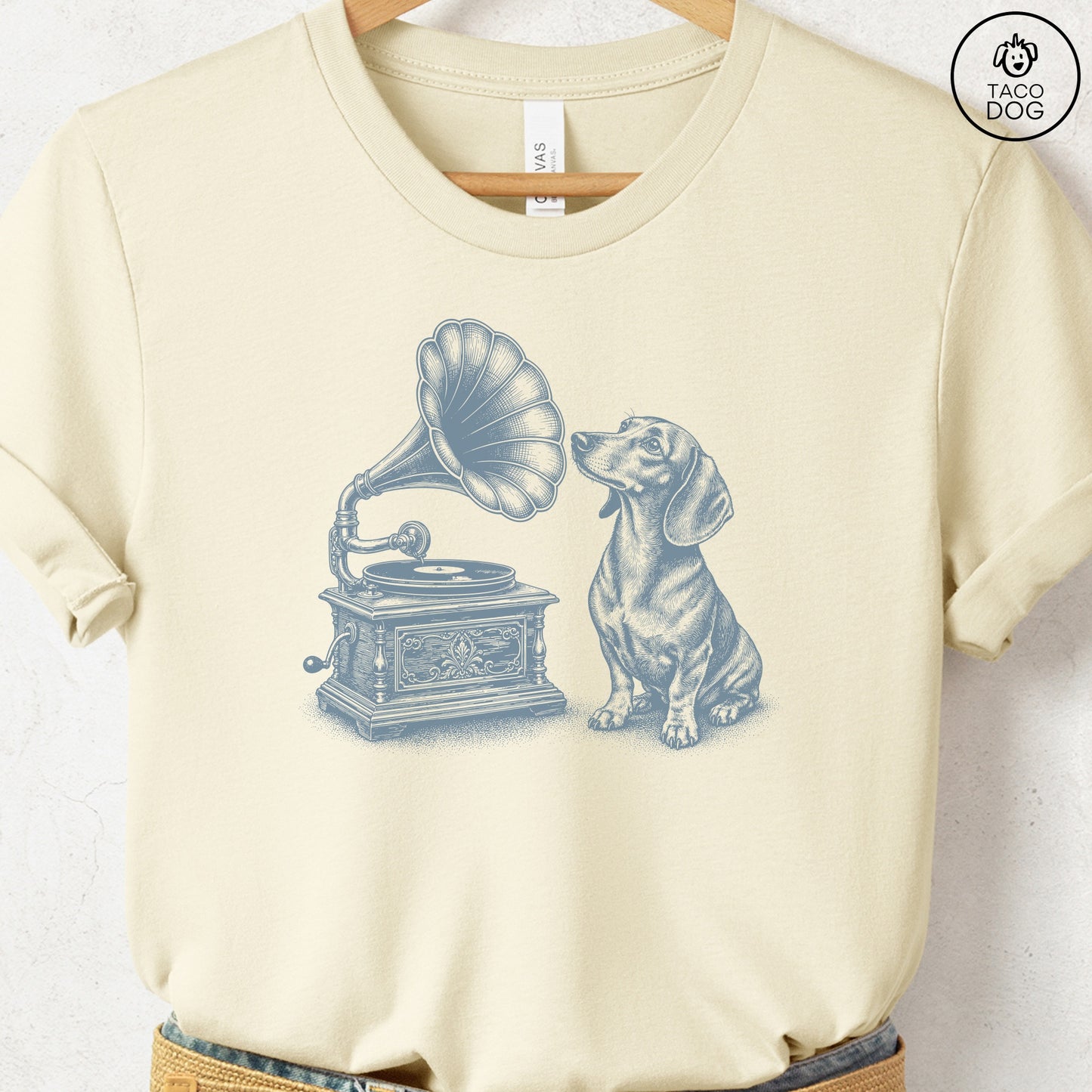 Dachshund Gramophone T-Shirt