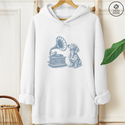 Dachshund Gramophone Hoodie