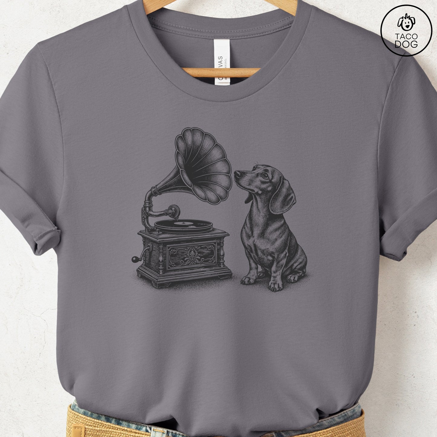 Dachshund Gramophone T-Shirt