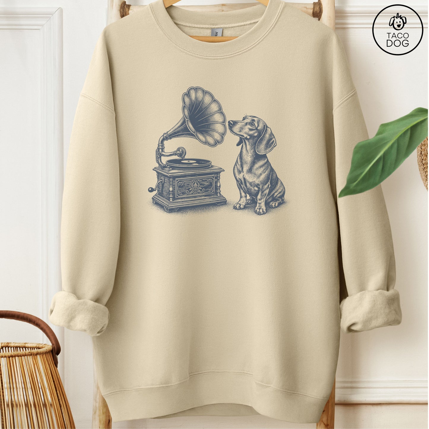 Dachshund Gramophone Sweatshirt