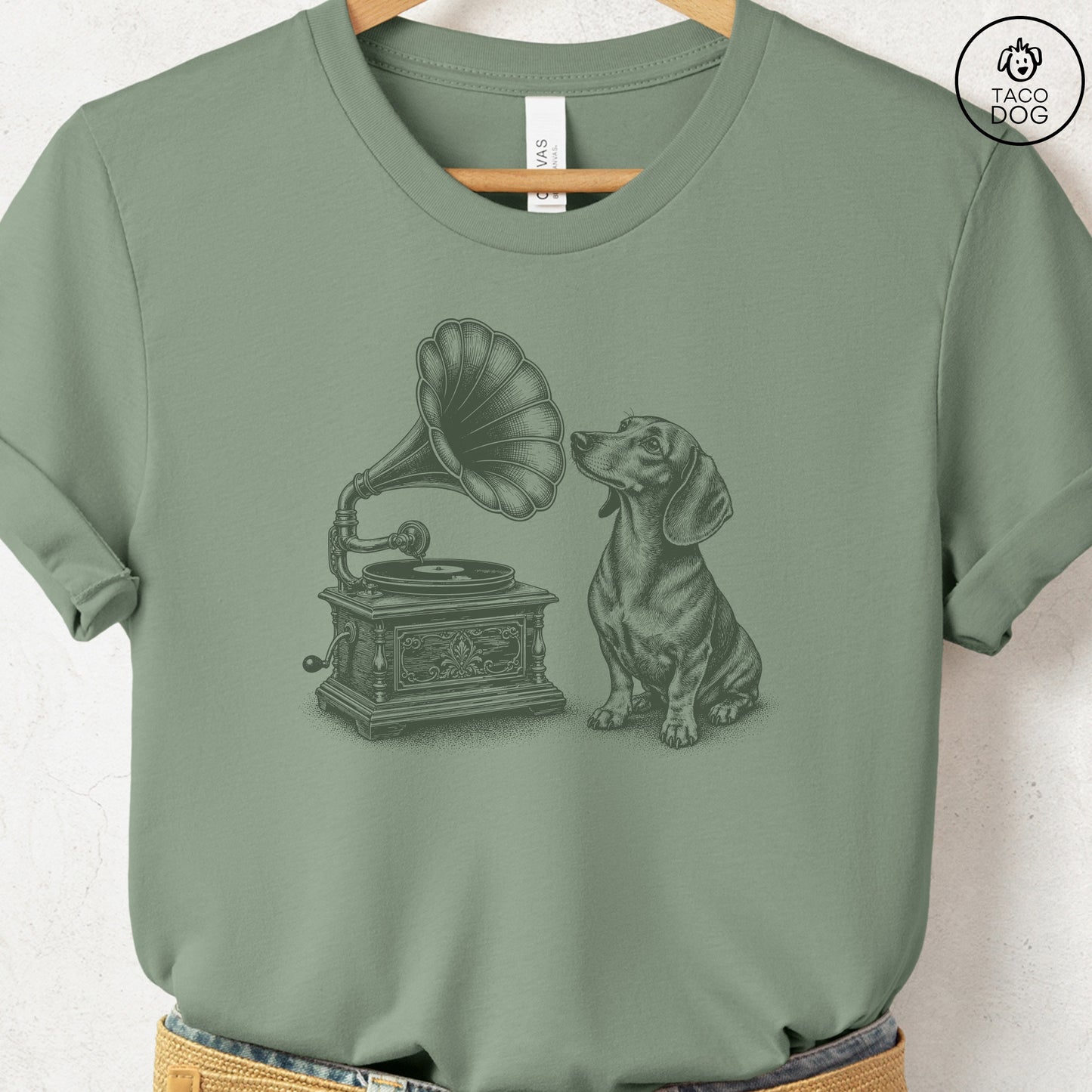 Dachshund Gramophone T-Shirt
