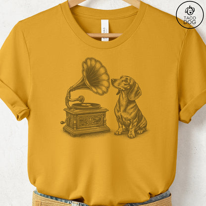 Dachshund Gramophone T-Shirt