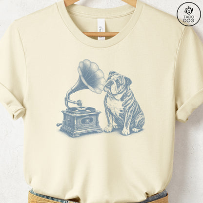 English Bulldog Gramophone T-Shirt