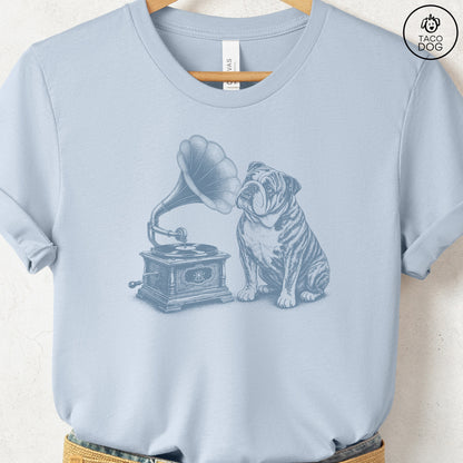 English Bulldog Gramophone T-Shirt