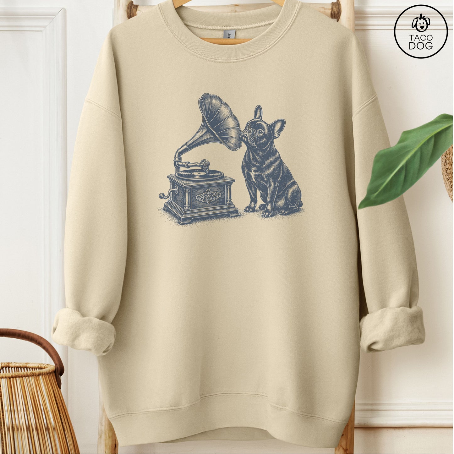 French Bulldog Frenchie Gramophone Sweatshirt