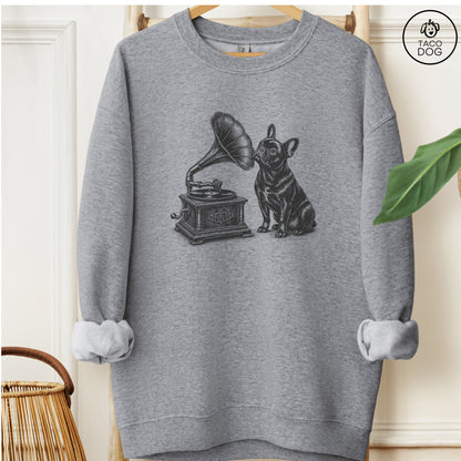 French Bulldog Frenchie Gramophone Sweatshirt