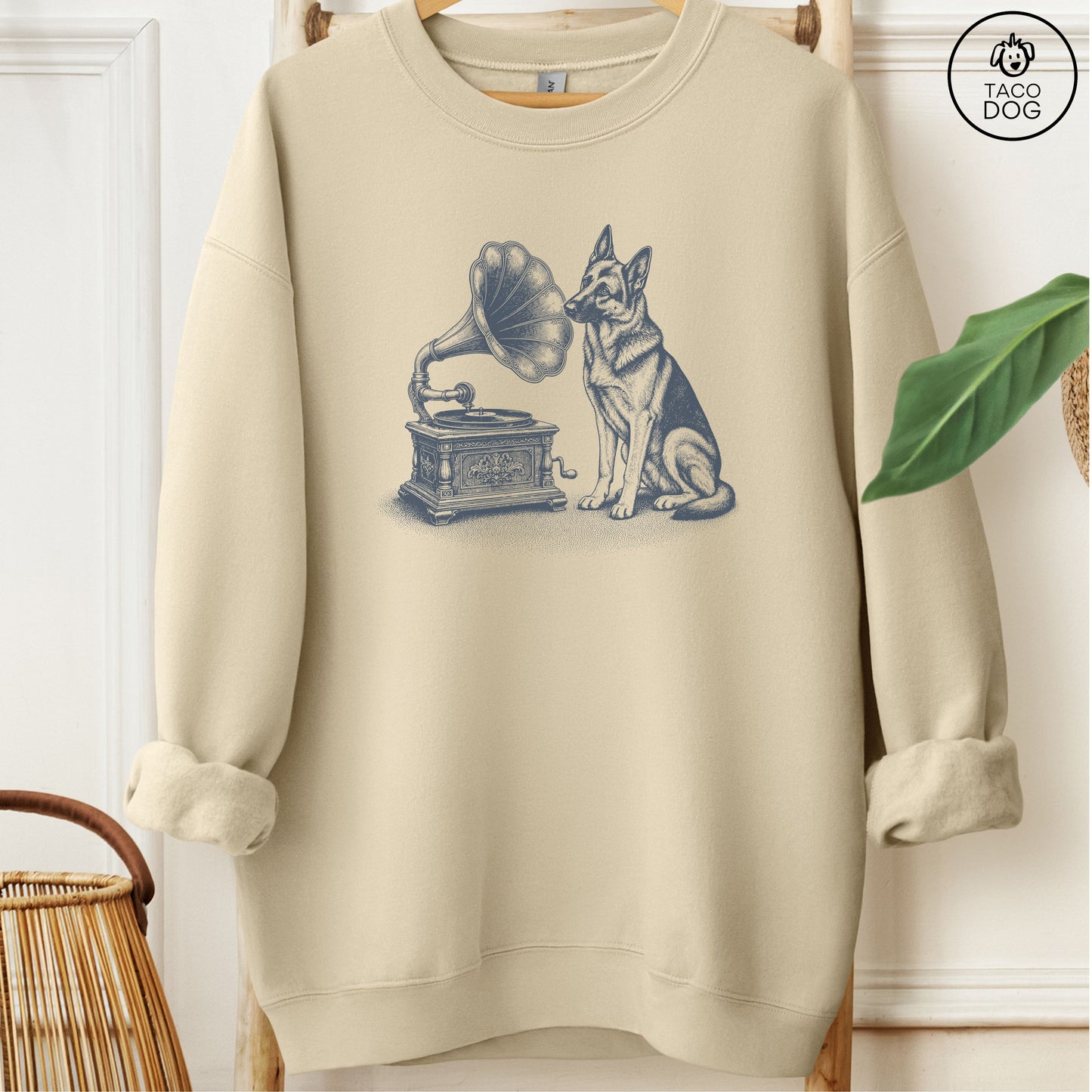 German Shepherd Gramophone Sweatshirt