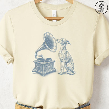 Italian Greyhound Whippet Gramophone T-Shirt