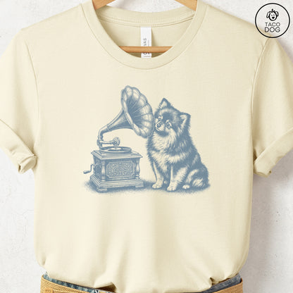Pomeranian Gramophone T-Shirt