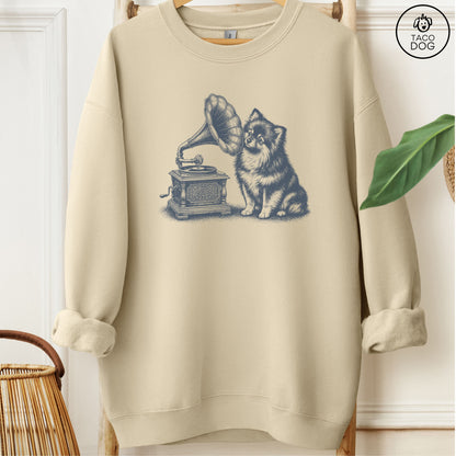 Pomeranian Gramophone Sweatshirt