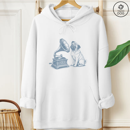 Pug Gramophone Hoodie
