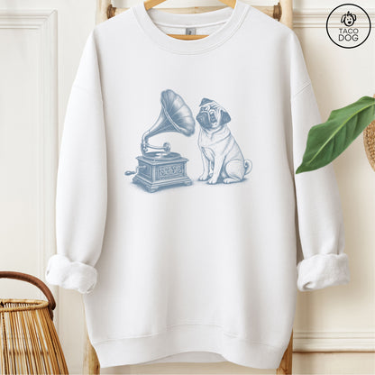Pug Gramophone Sweatshirt