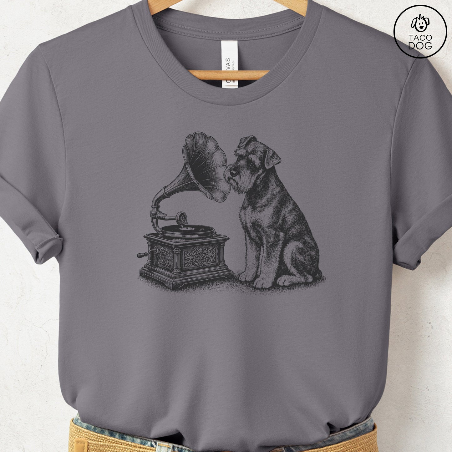 Schnauzer Gramophone T-Shirt