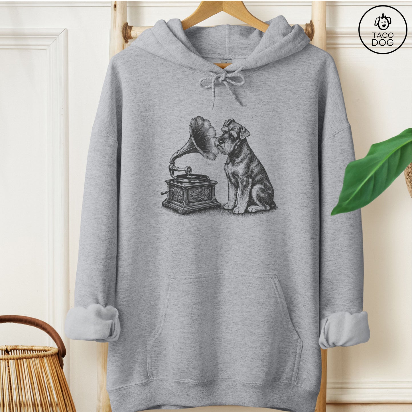 Schnauzer Gramophone Hoodie