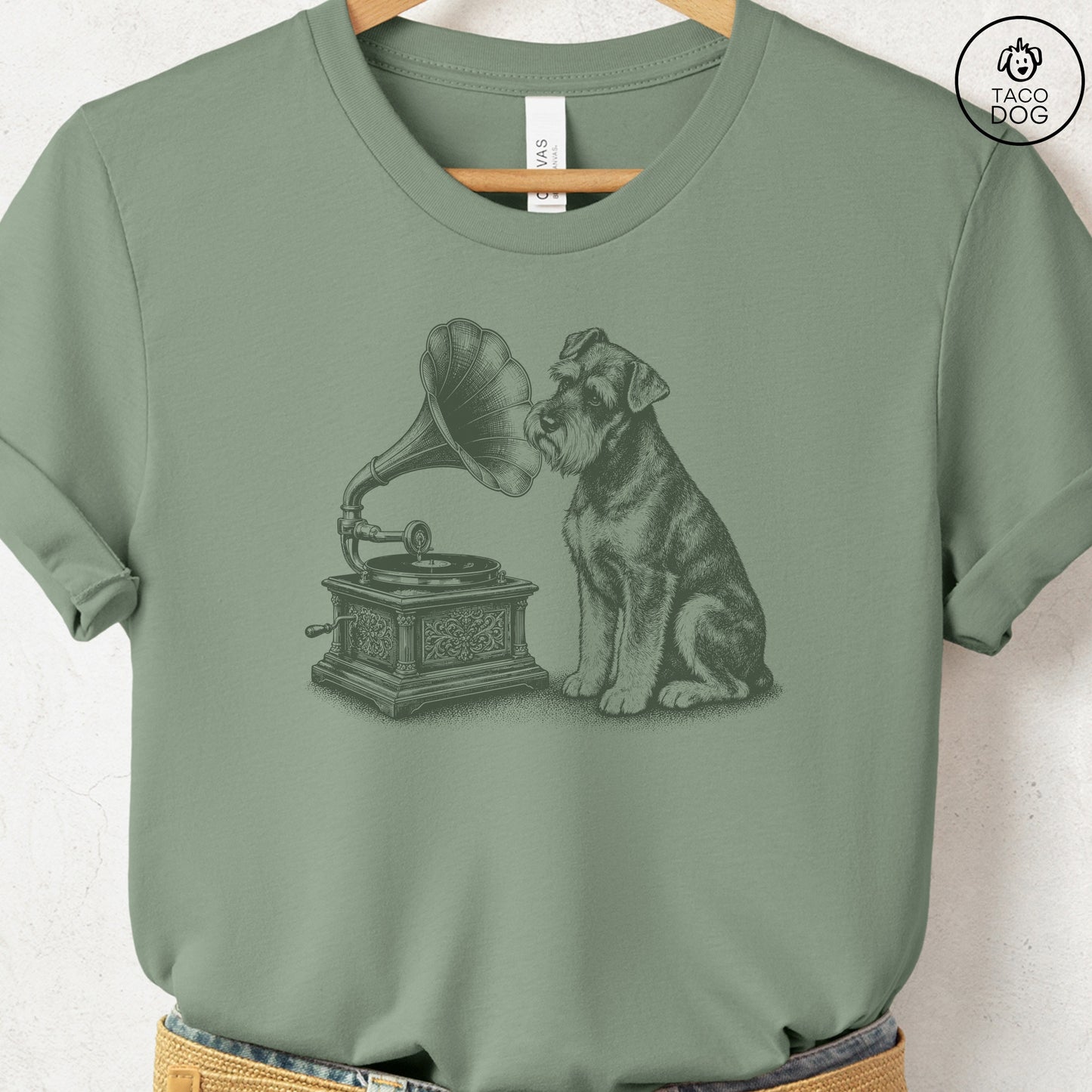 Schnauzer Gramophone T-Shirt