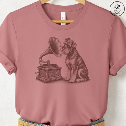 Schnauzer Gramophone T-Shirt