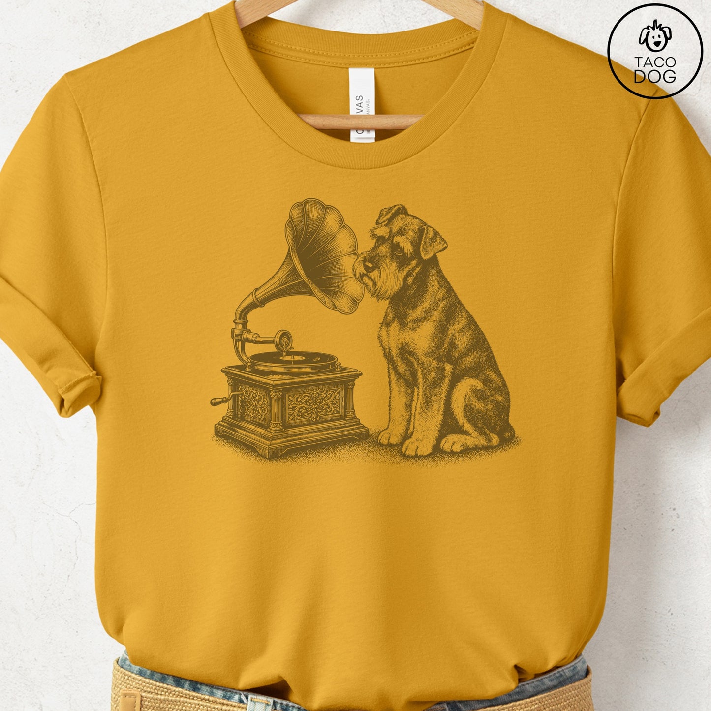 Schnauzer Gramophone T-Shirt