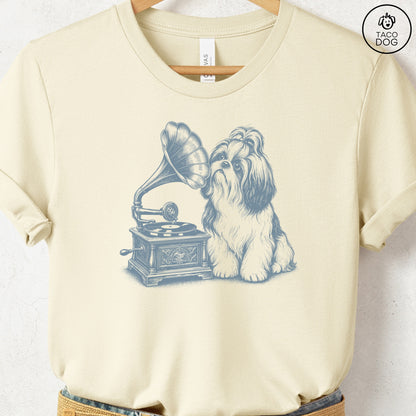 Shih Tzu Gramophone T-Shirt