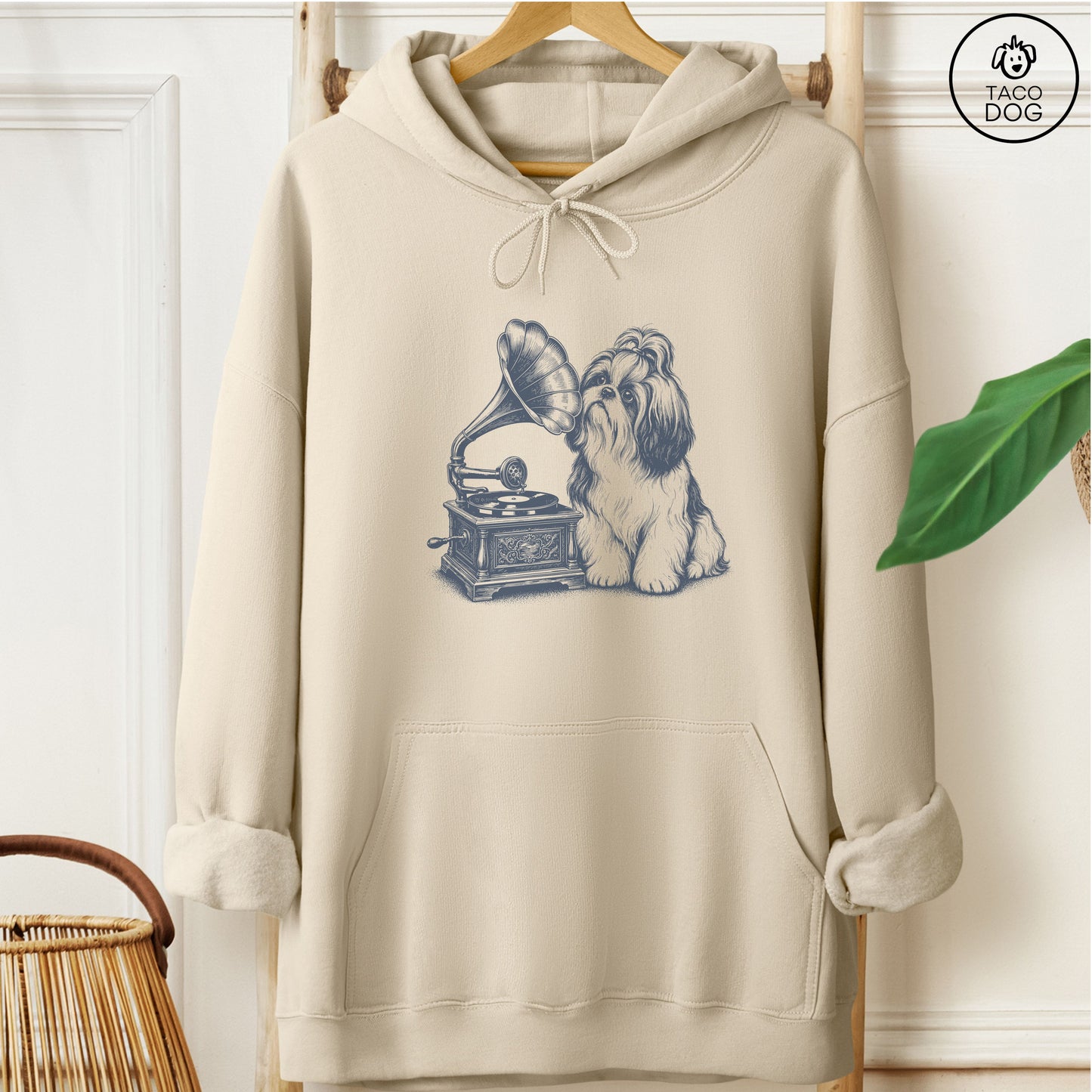 Shih Tzu Gramophone Hoodie
