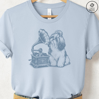 Shih Tzu Gramophone T-Shirt