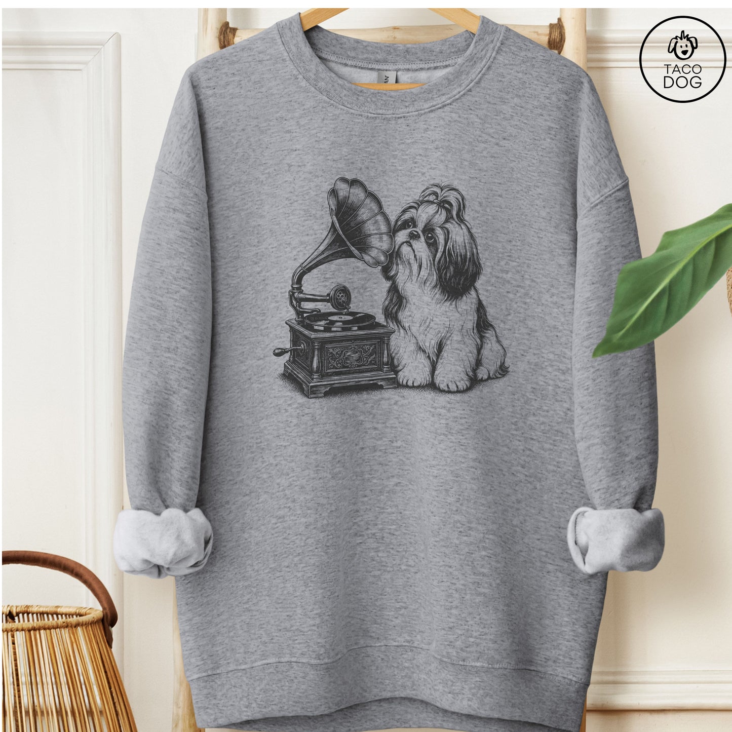 Shih Tzu Gramophone Sweatshirt