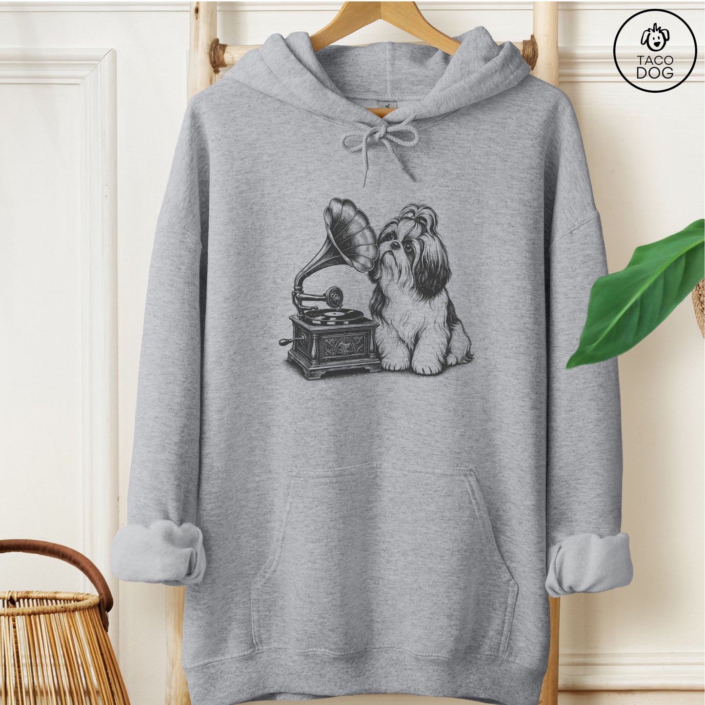Shih Tzu Gramophone Hoodie