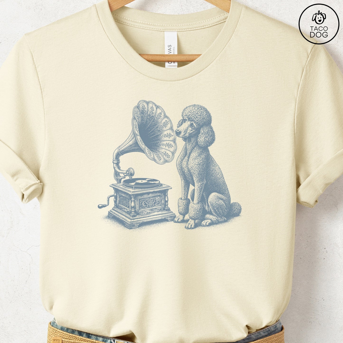 Poodle Gramophone T-Shirt