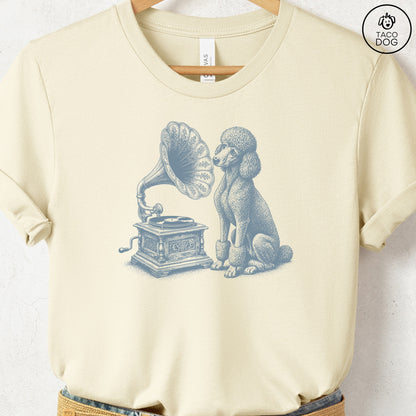 Poodle Gramophone T-Shirt
