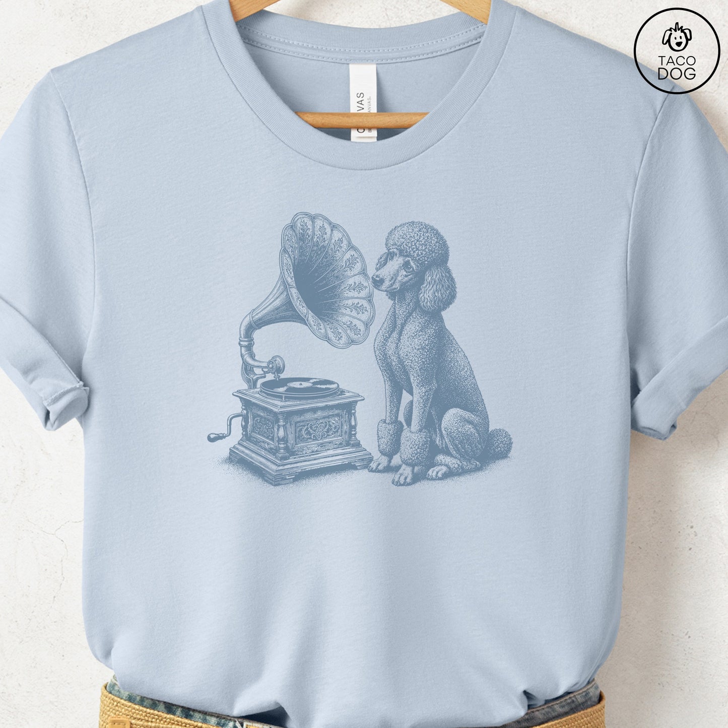 Poodle Gramophone T-Shirt