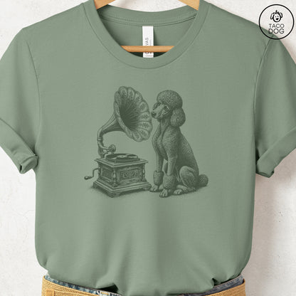 Poodle Gramophone T-Shirt
