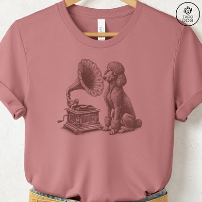 Poodle Gramophone T-Shirt