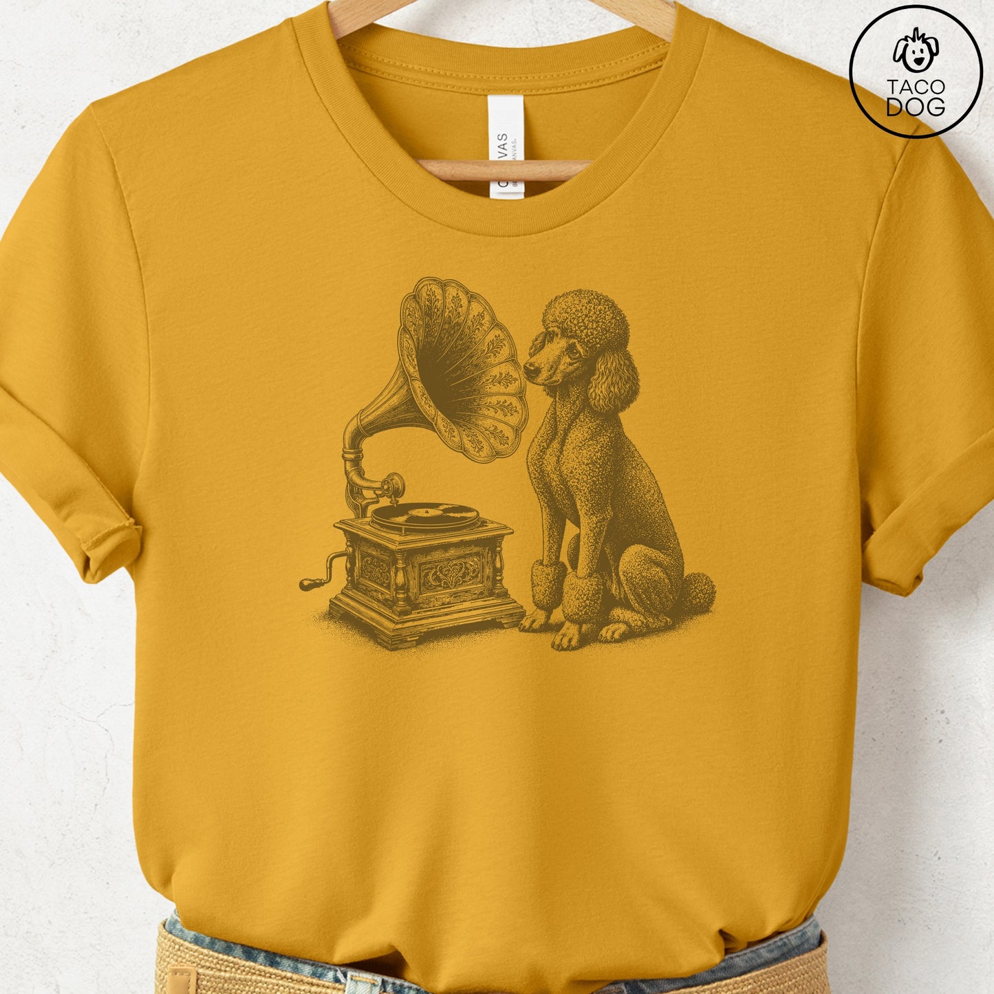 Poodle Gramophone T-Shirt