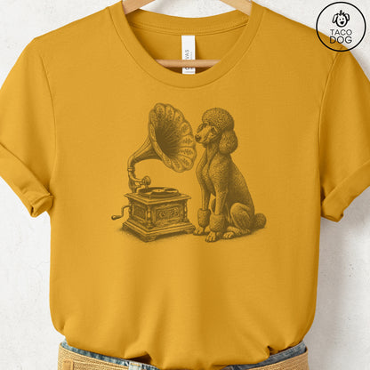 Poodle Gramophone T-Shirt