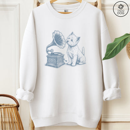 Westie Gramophone Sweatshirt