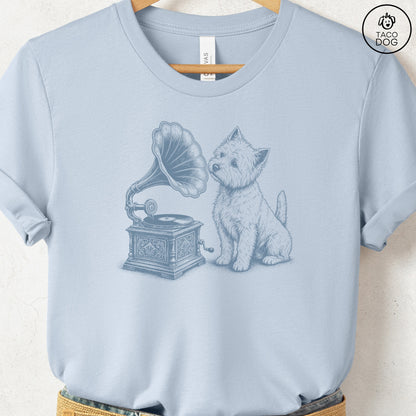 Westie Gramophone T-Shirt