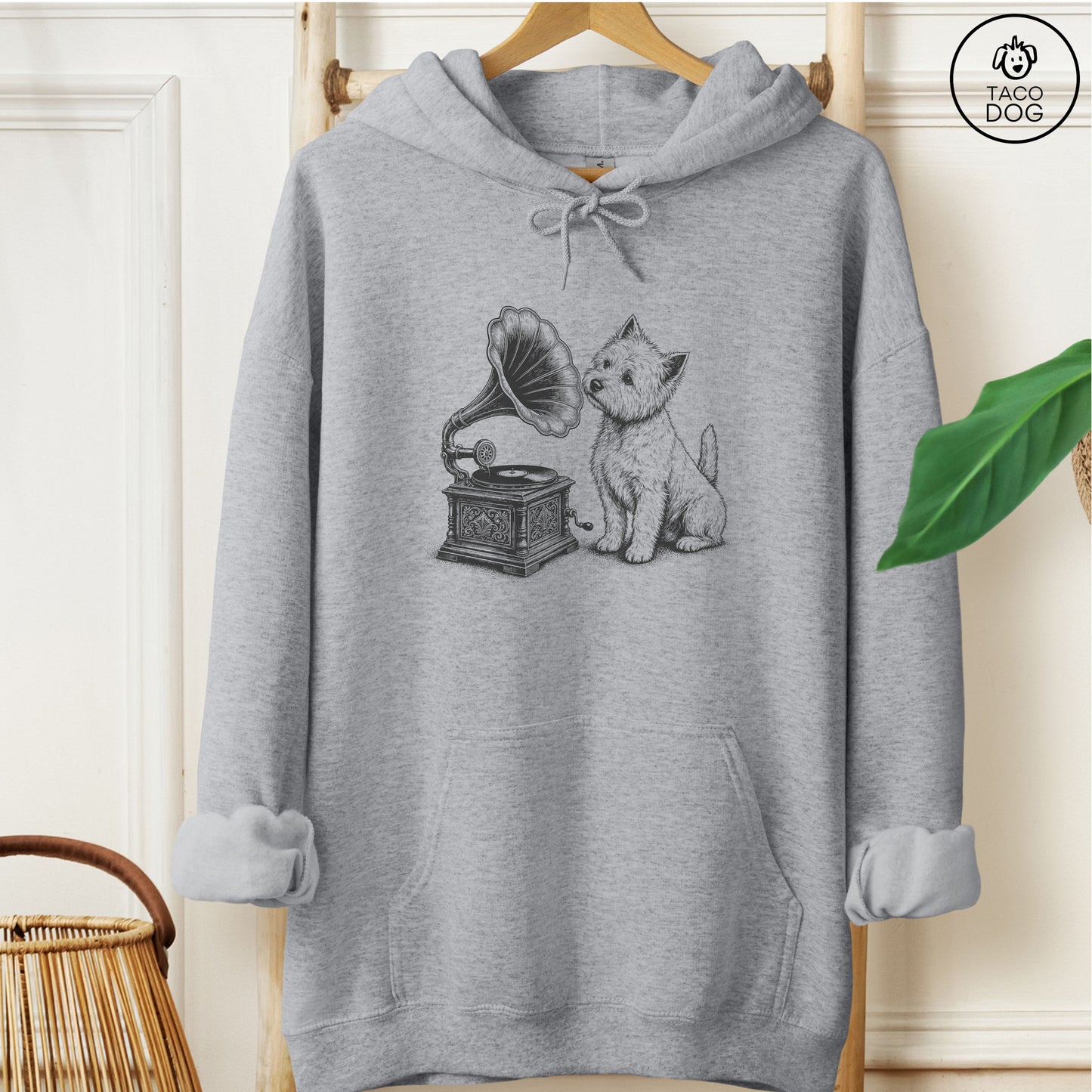 Westie Gramophone Hoodie