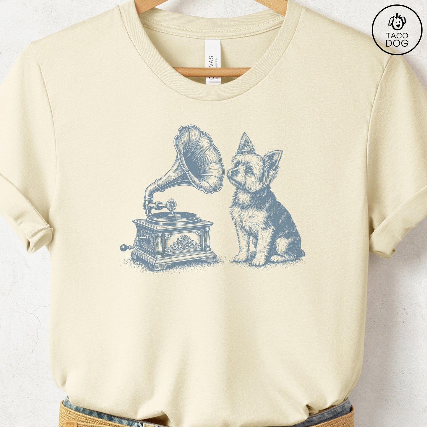 Yorkshire Terrier Yorkie Gramophone T-Shirt