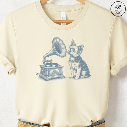 Yorkshire Terrier Yorkie Gramophone T-Shirt