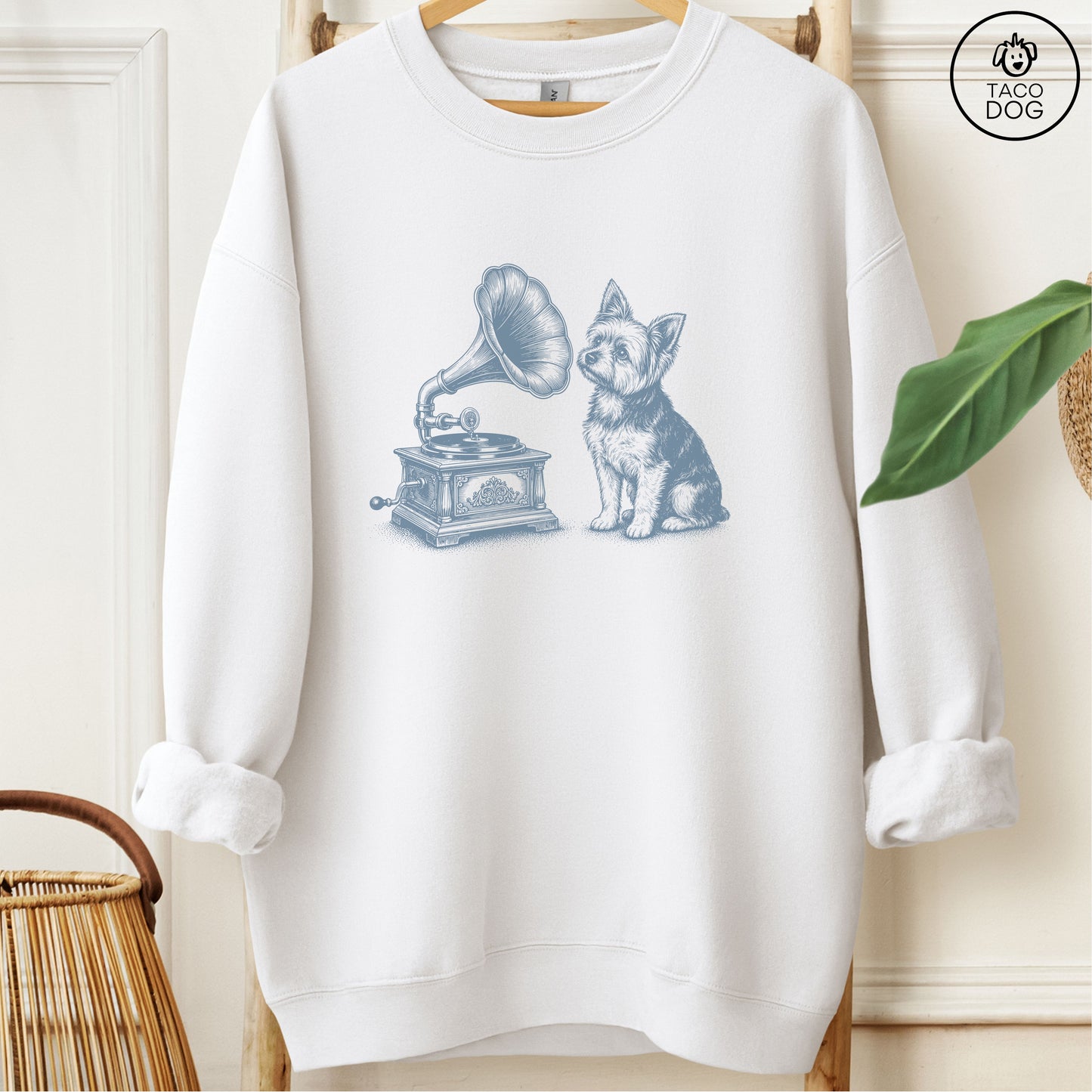 Yorkshire Terrier Yorkie Gramophone Sweatshirt