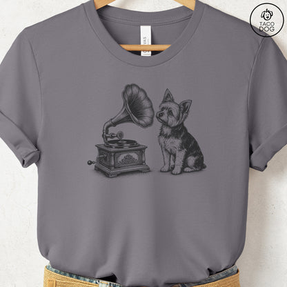 Yorkshire Terrier Yorkie Gramophone T-Shirt
