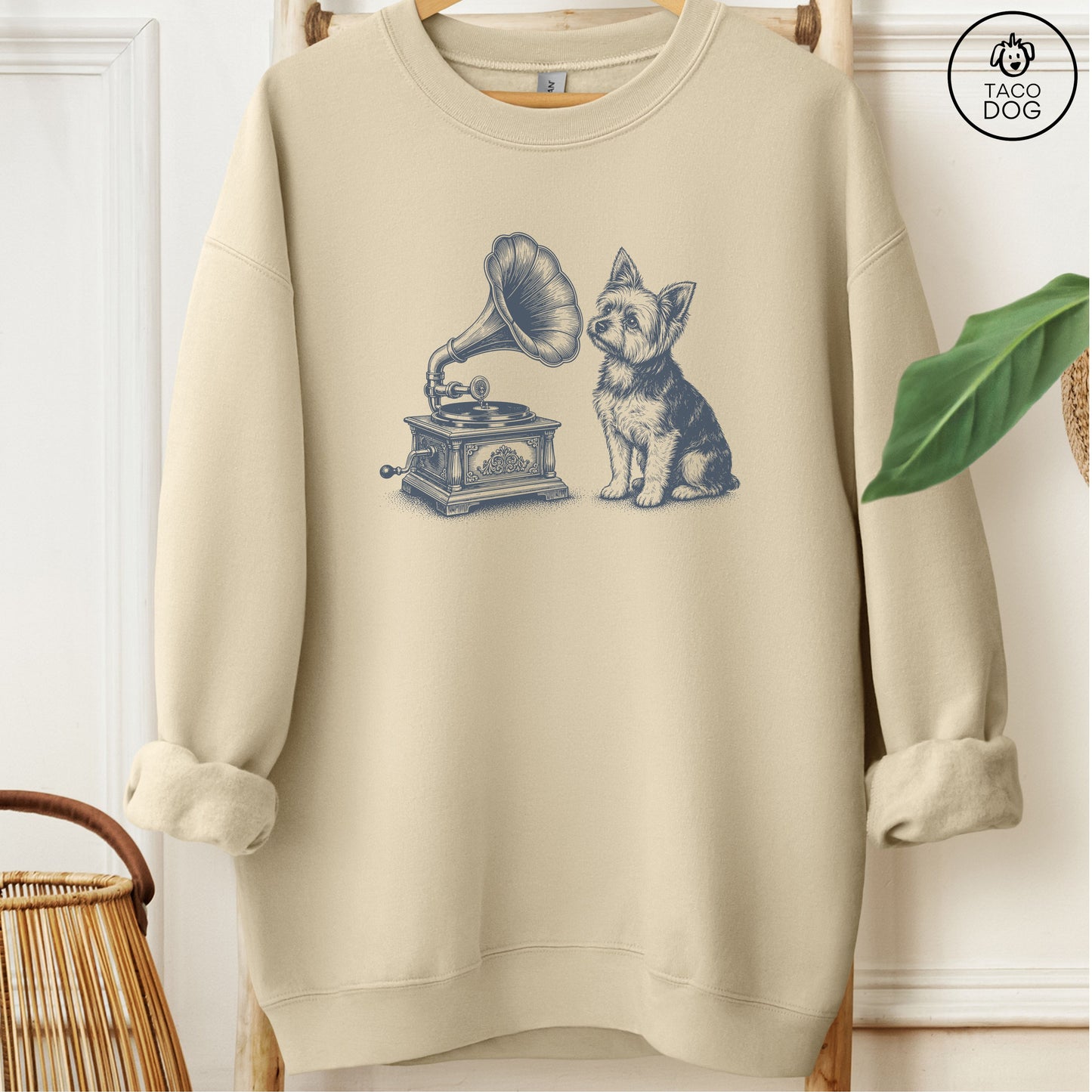 Yorkshire Terrier Yorkie Gramophone Sweatshirt