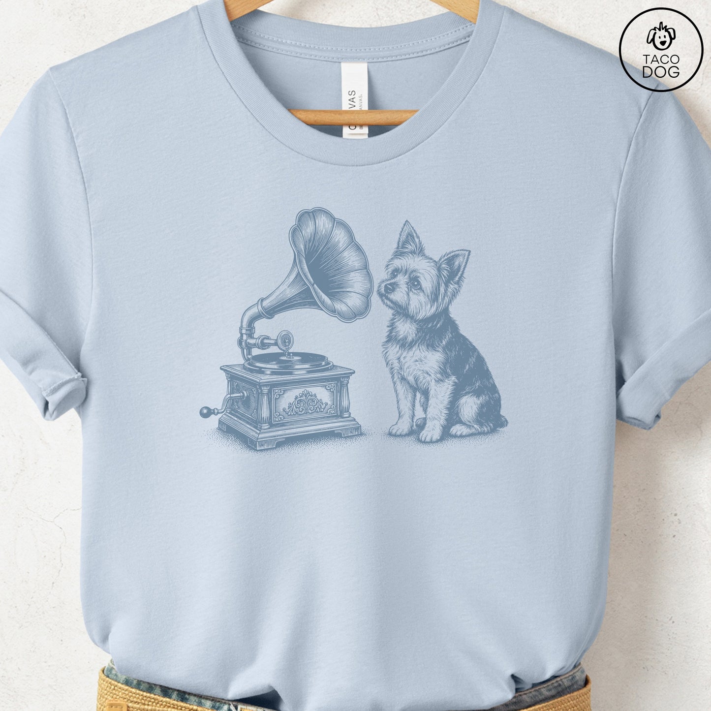 Yorkshire Terrier Yorkie Gramophone T-Shirt