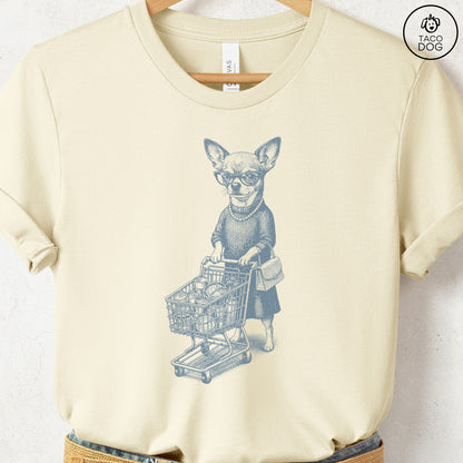Chihuahua Grocery T-Shirt Natural S Taco-Dog