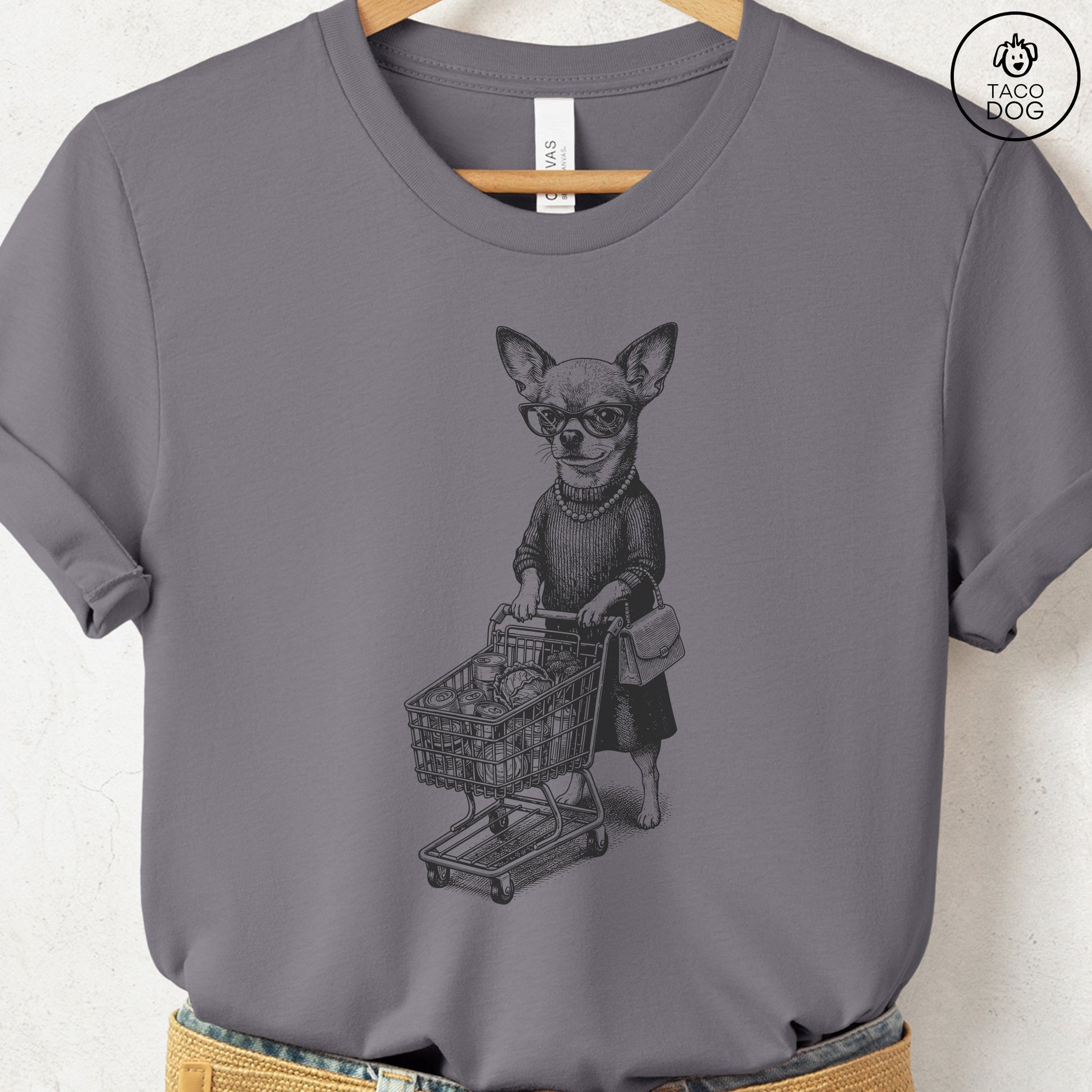 Chihuahua Grocery T-Shirt Storm S Taco-Dog