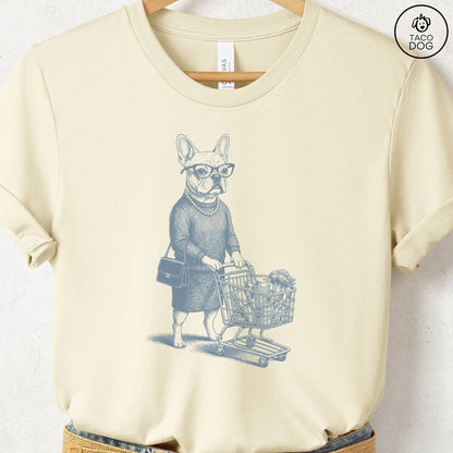 French Bulldog Frenchie Grocery T-Shirt Natural S Taco-Dog