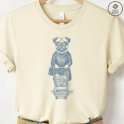 Pug Grocery T-Shirt Natural S Taco-Dog