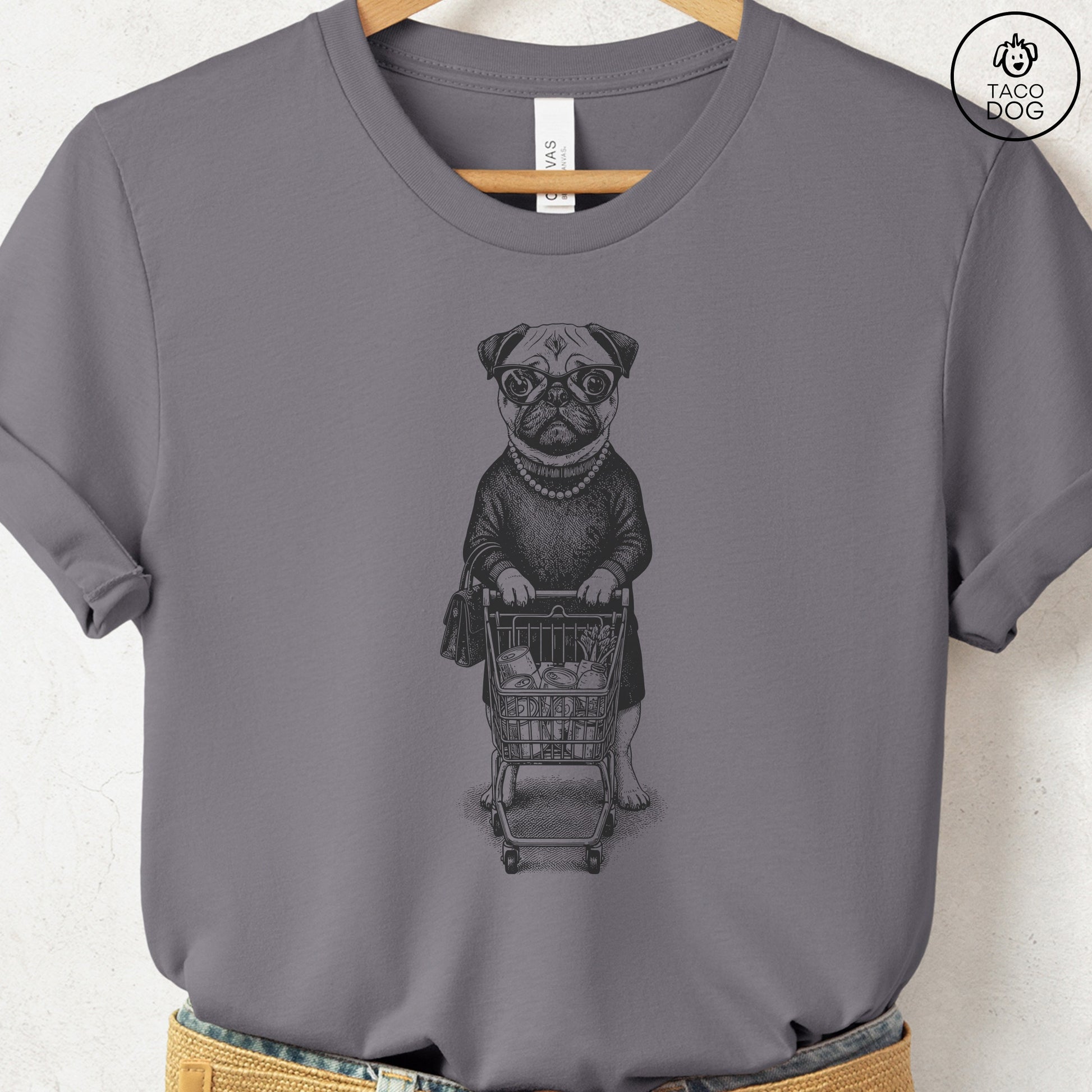 Pug Grocery T-Shirt Storm S Taco-Dog