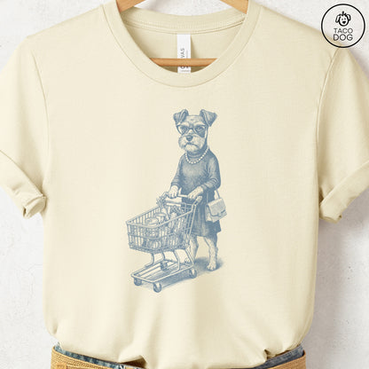 Schnauzer Grocery T-Shirt Natural S Taco-Dog