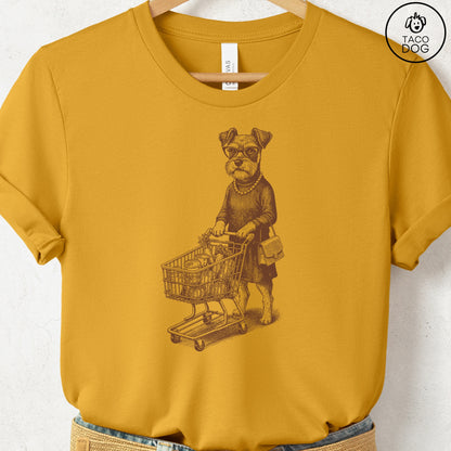 Schnauzer Grocery T-Shirt Mustard S Taco-Dog