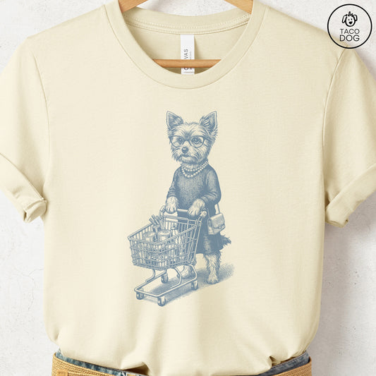 Yorkshire Terrier Yorkie Grocery T-Shirt Natural S Taco-Dog